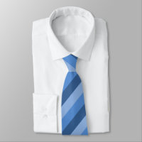 Three-Blue Striped Tie