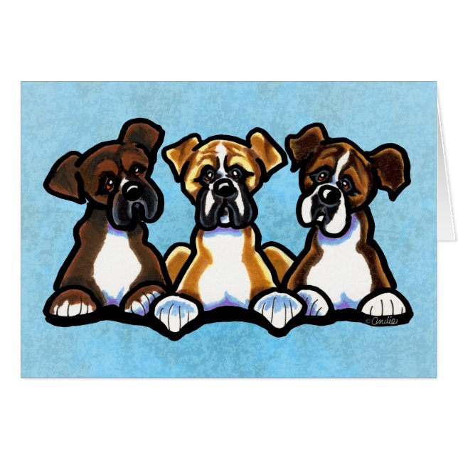 Three Boxers Personalised (Front Horizontal)