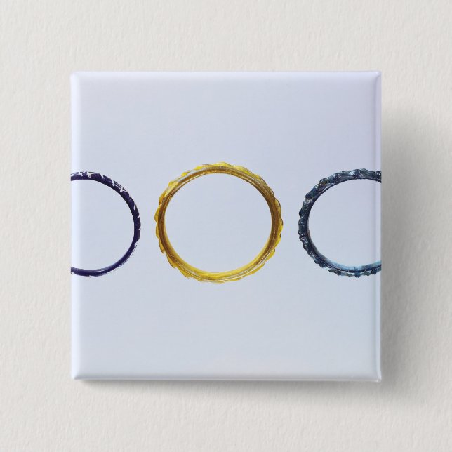 Three bracelets, from Mathay-Mandeure 15 Cm Square Badge (Front)