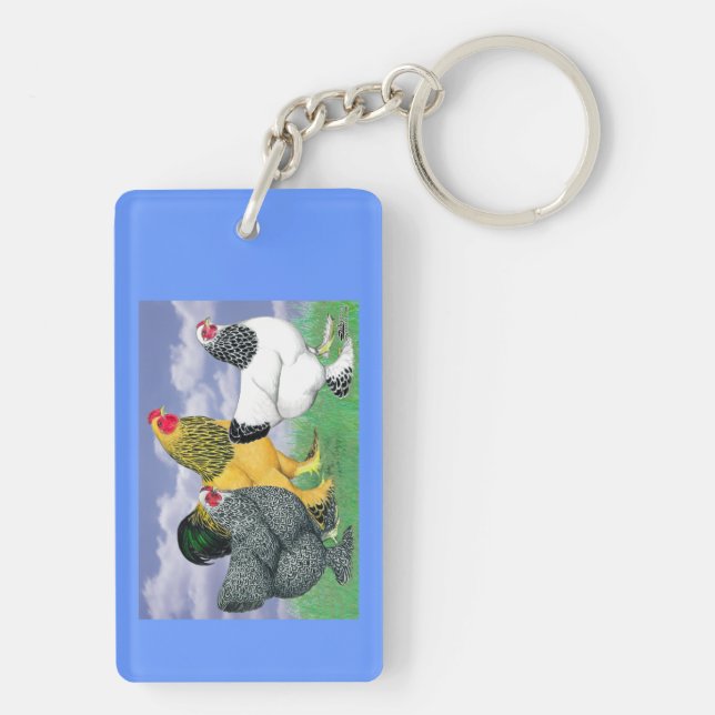 Three Brahmas Key Ring (Back)