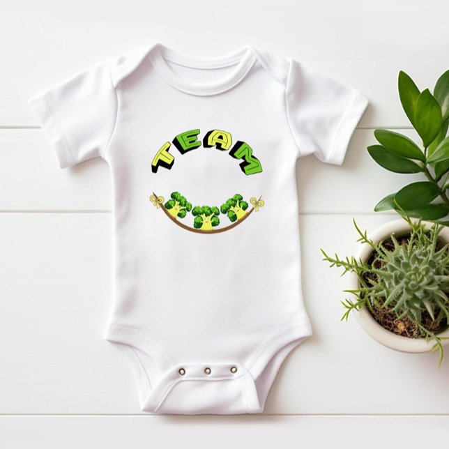 Three broccoli baby bodysuit (Creator Uploaded)