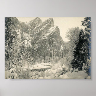 Three Brothers in Winter, California Poster