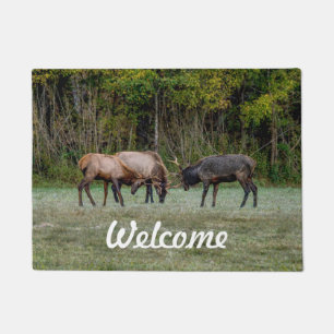 Three Bull Elk Welcome Doormat