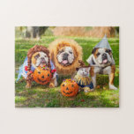 Three Bulldogs in Costumes Jigsaw Puzzle<br><div class="desc">We're off to see the neighbors! | Avanti,  the Global Humor Brand™ has been entertaining the world with its Feel Good Funny greeting cards for over 40 years. Our characters live life to the fullest and celebrate the humor in everyday life.</div>