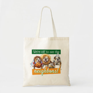 Three Bulldogs in Costumes Tote Bag