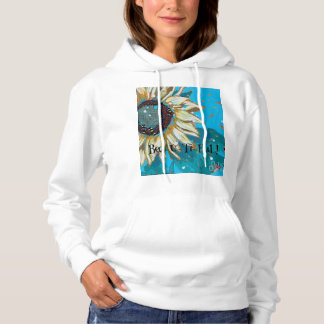 Three Bumblebees on a Sunflower Hoodie