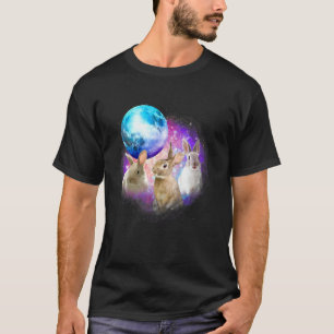 Three Bunny Moons Happy Easter Day Rabbit Eggs Hun T-Shirt