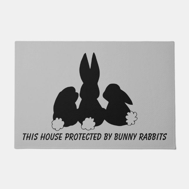 Three Bunny Rabbits Doormat (Front)
