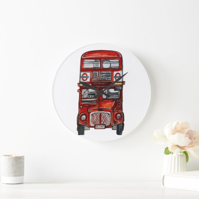 Three Buses Large Clock (Home)