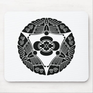 Three butterflies with mokko mouse pad
