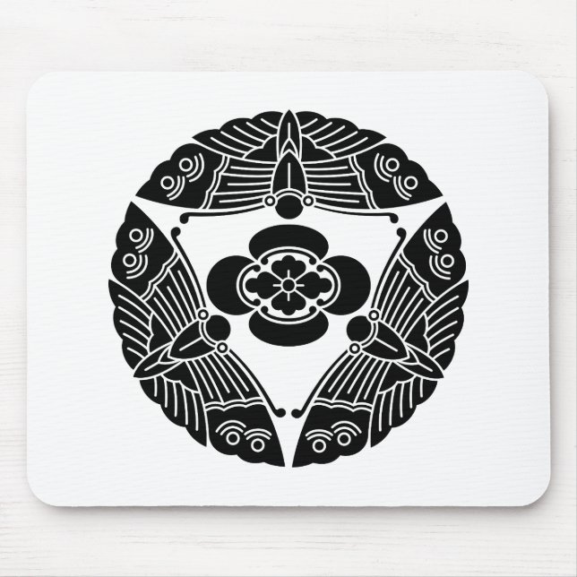 Three butterflies with mokko mouse pad (Front)
