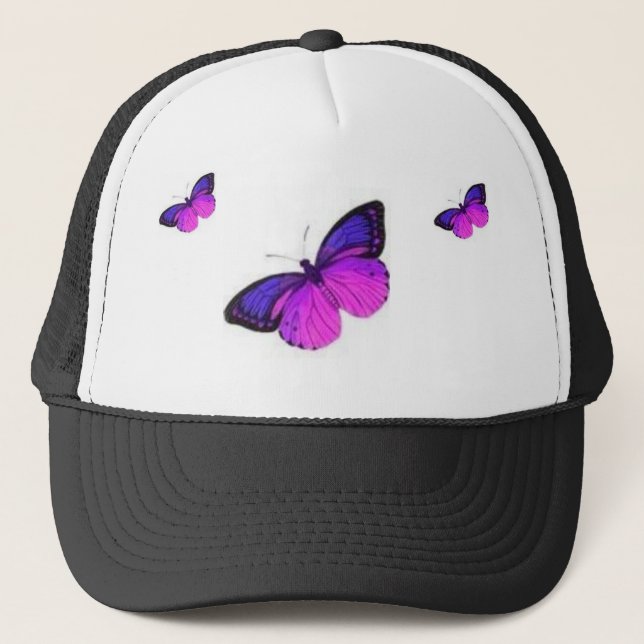 THREE BUTTERFLYS TRUCKER HAT (Front)