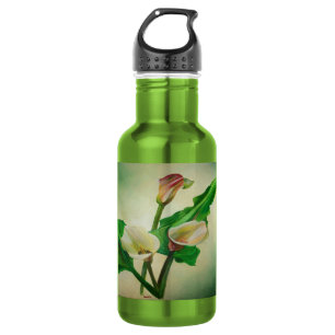Three Calla Lilies Stunning Botanical Acrylic 532 Ml Water Bottle