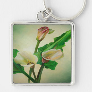 Three Calla Lilies Stunning Botanical Acrylic Key Ring