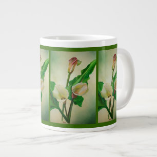 Three Calla Lilies Stunning Botanical Acrylic Large Coffee Mug