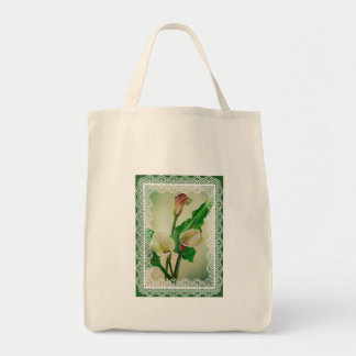 Three Calla Lilies Stunning Botanical Acrylic Tote Bag