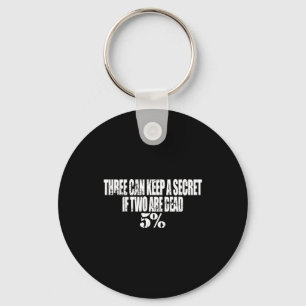 Three Can Keep A Secret If Two Are Dead 50% Funny  Key Ring