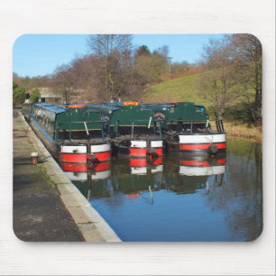 Three canal boats mouse pad