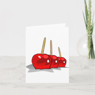 Three Candied Apples Note Cards