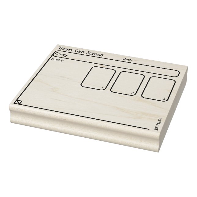 Three Card Tarot Spread Oracle Journal Documenting Rubber Stamp (Stamp)