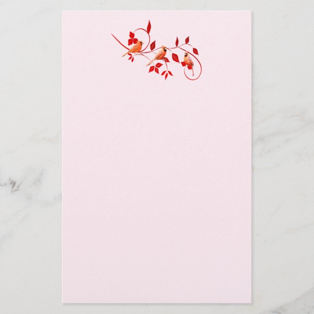 Three Cardinals Stationery (Front)