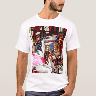 Three Carousel Horses Closeup T-Shirt