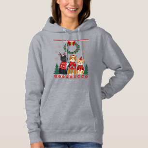 Three Cat Funny Christmas Cat Ugly Xmas Sweater Me