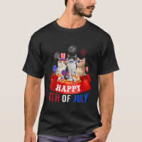 Three Cat Happy 4th Of July Balloon Lover Independ