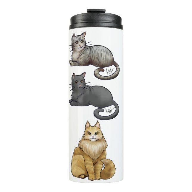Three Cat Stack Mug - Custom (Front)