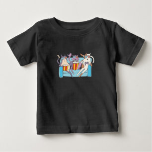 Three Cats 3D Movie Lovers Baby T-Shirt