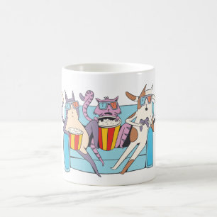 Three Cats 3D Movie Lovers Coffee Mug