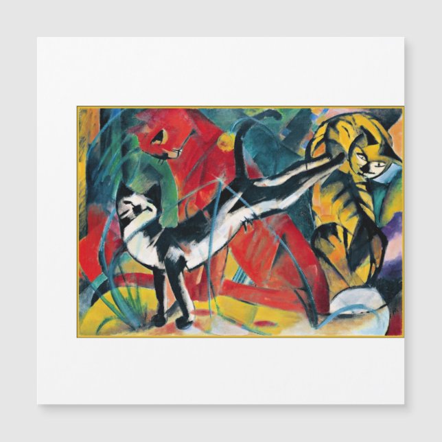 Three Cats, artwork by Franz Marc (Front)