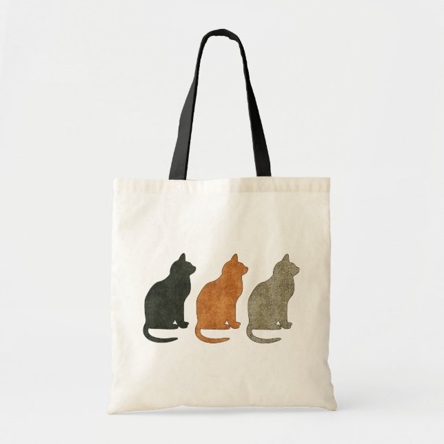 Three Cats Cat Tote Bag (Front)