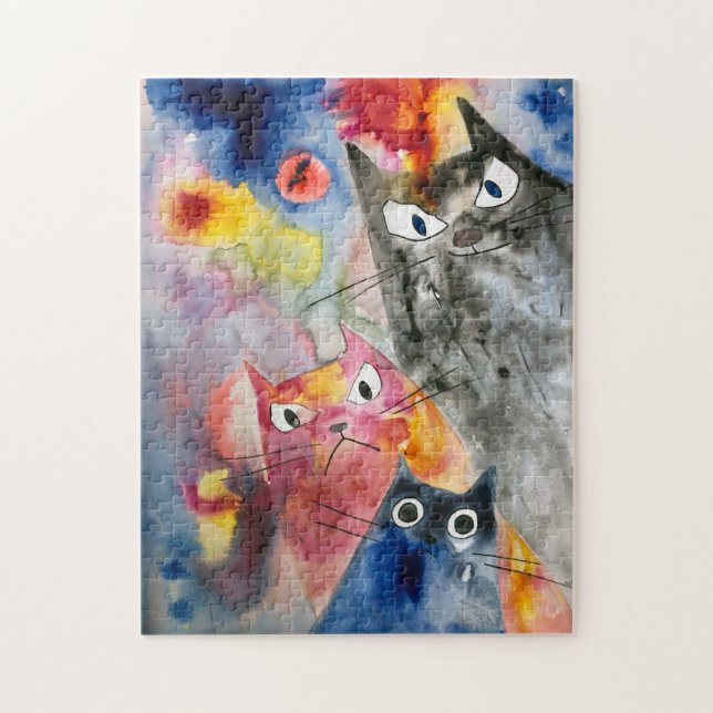 three cats jigsaw puzzle (Vertical)