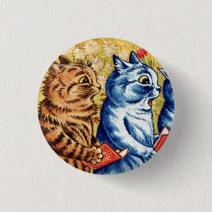 Three cats singing by Louis Wain 3 Cm Round Badge