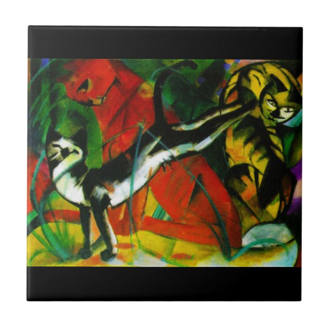 Three Cats Tile (Front)