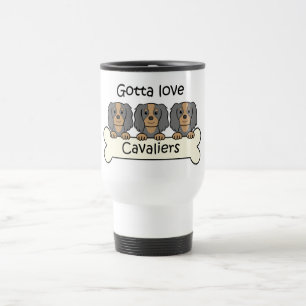 Three Cavalier King Charles Spaniels Travel Mug