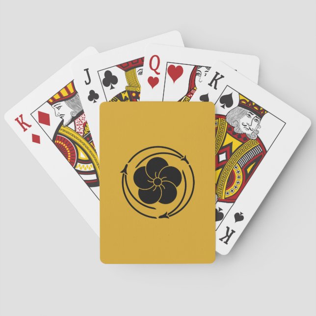 Three chase pine needles twisted plum playing cards (Back)