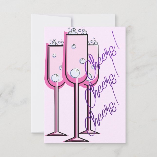 Three Cheers Bachelorette Invitation (Front)