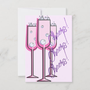 Three Cheers Bachelorette Invitation