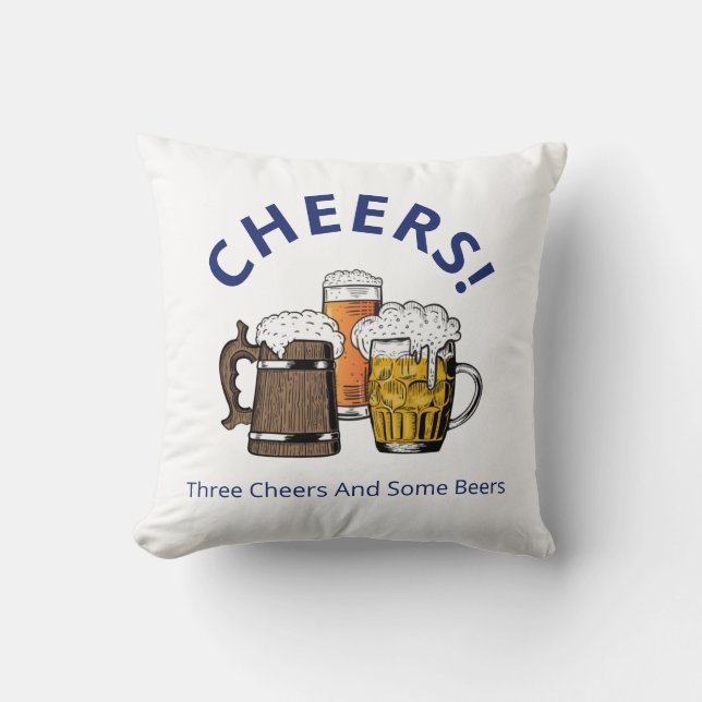 Three Cheers Beers Cushion (Front)