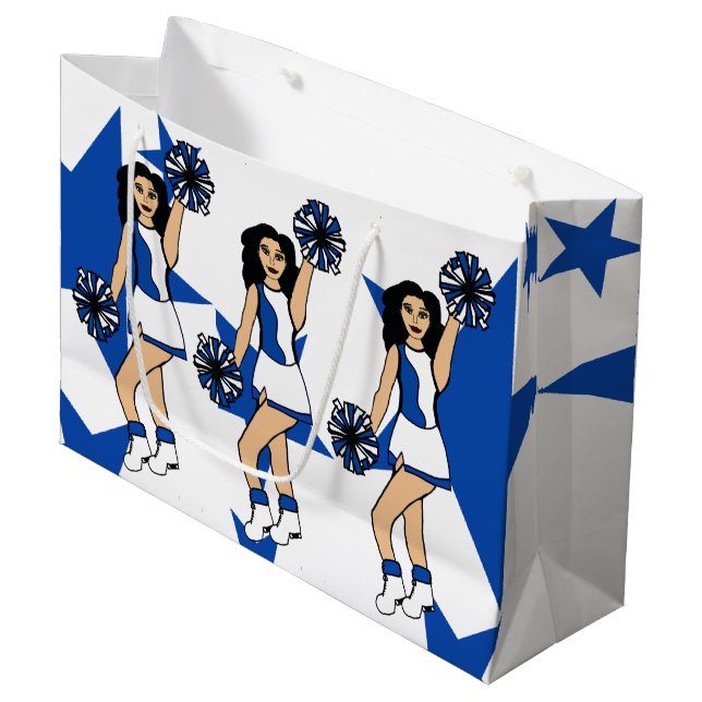 Three Cheers Custom Gift Bag Blue #2 (Front Angled)