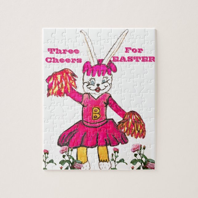 THREE CHEERS FOR EASTER BUNNY JIGSAW PUZZLE (Vertical)