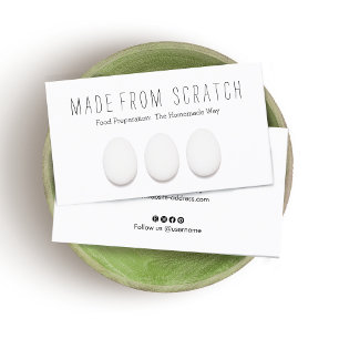 Three Chicken Eggs Cooking Instructor and Catering Business Card