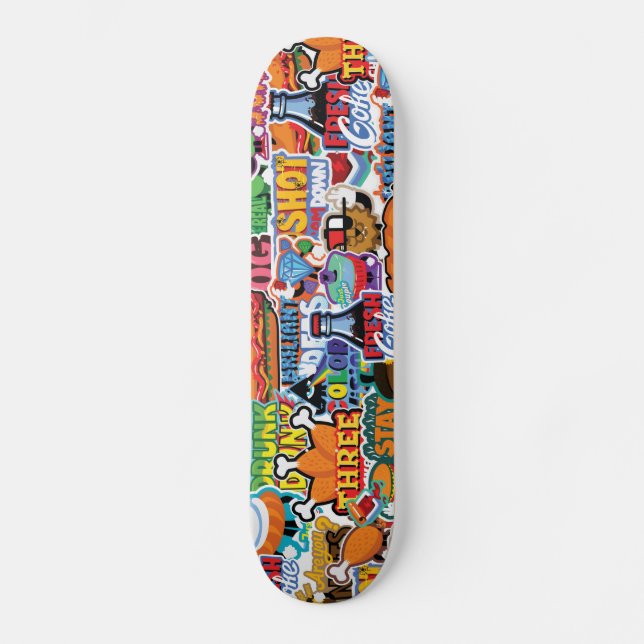 Three Chicken Legs Skateboard (Front)
