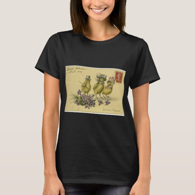 Three Chicks, Paris France T-Shirt (Front)