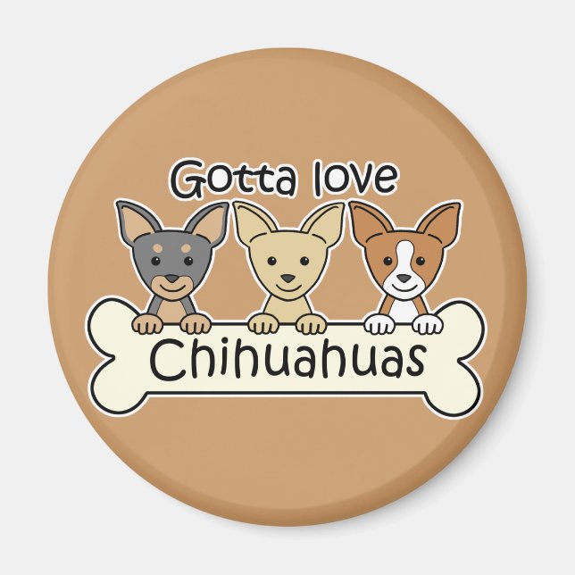 Three Chihuahuas Magnet (Front)