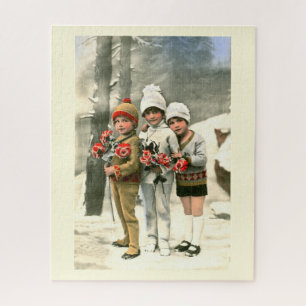 Three children jigsaw puzzle