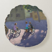 Three children with bicycles Spain