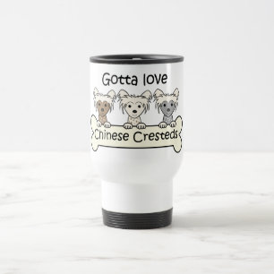 Three Chinese Cresteds Travel Mug